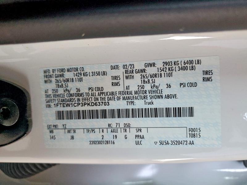 Photo 13 of 1FTEW1CP3PKD63703