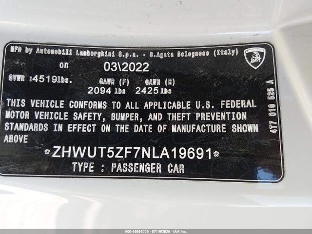 Photo 9 of ZHWUT5ZF7NLA19691